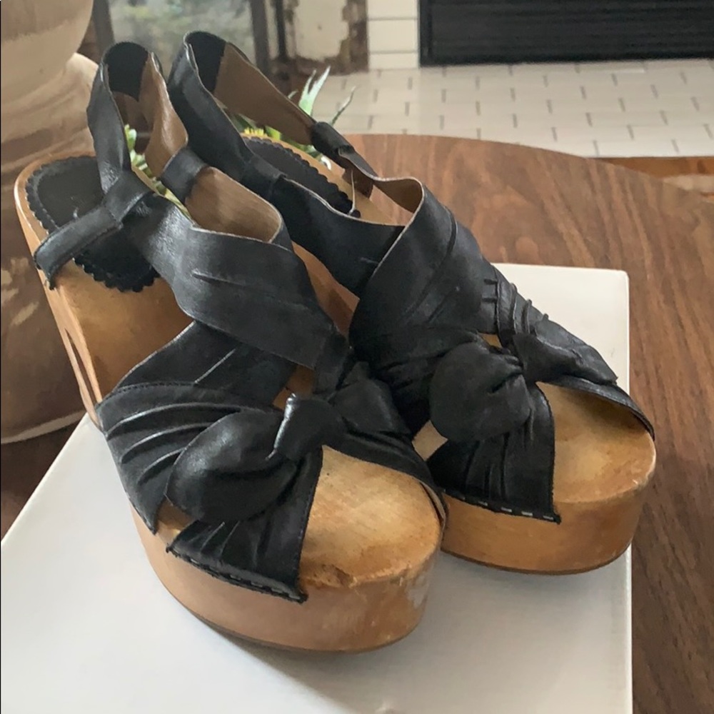 Free People LTHR clog, sz. 8